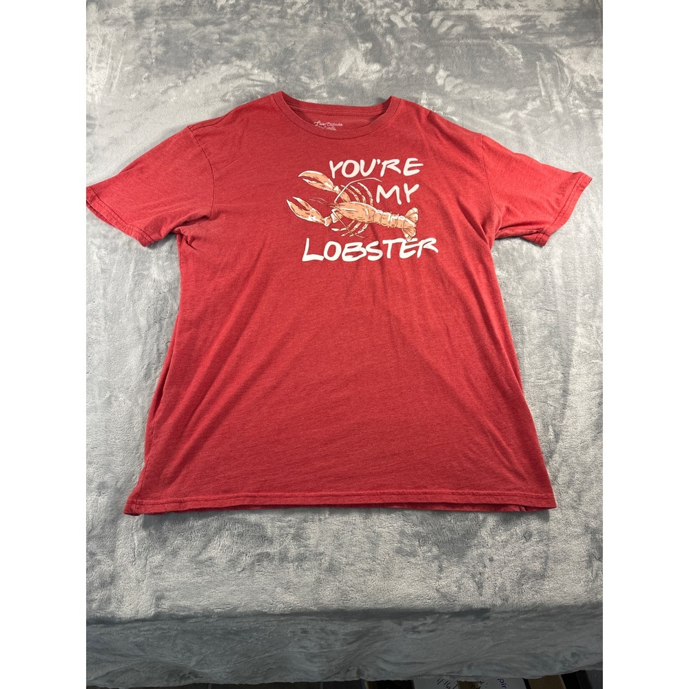 Live Outside the Limits Womens Red‎ Youre My Lobster Graphic T Shirt Size 2XL